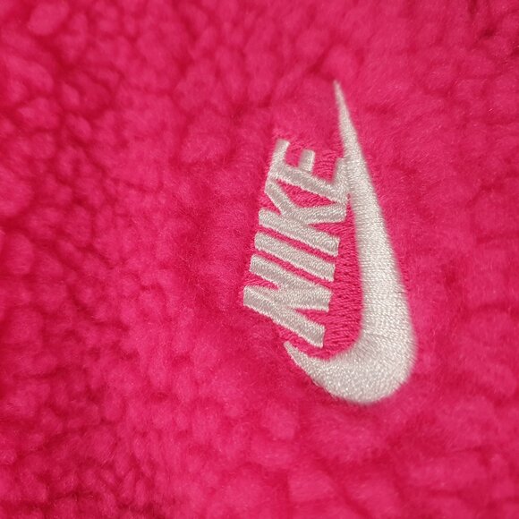 NWT Nike Therma-FIT Women High-Pile Pink Jacket Sherpa M - Picture 3 of 10